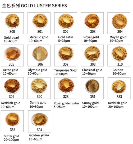 Gold Luster Series colour card
